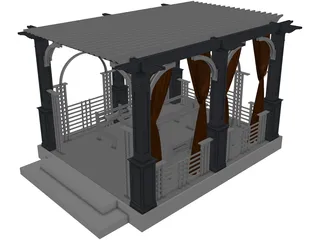 Pergola 3D Model preview