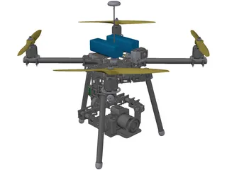 X4 Quadcopter 3D Model preview