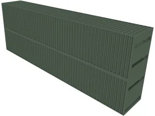 Double Shipping Container 3D Model preview