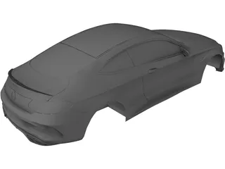 Mercedes-AMG C63 Coupe Body 3D Model preview