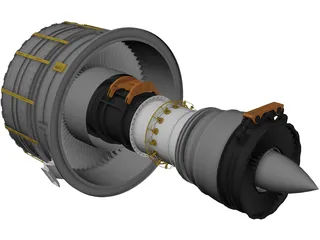 Jet Engine 3D Model preview