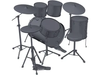 Drum Kit Pearl 3D Model preview