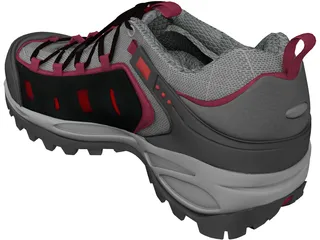 Hiking Boot 3D Model preview
