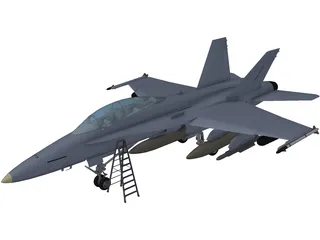 F-18D 3D Model preview