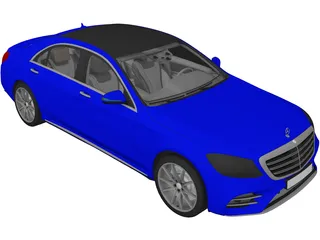 Mercedes-Benz S560 W222 4matic (2018) 3D Model preview
