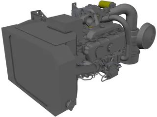 Perkins 1104A-44T Engine 3D Model preview
