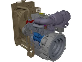 Perkins 403D-11 Engine 3D Model preview
