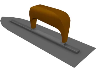 Steel Concrete Finishing Trowel 3D Model preview