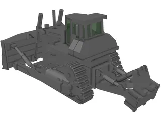 Caterpillar D8 Bulldozer 3D Model preview