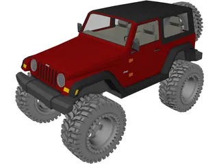 Jeep Wrangler TJ (2006) 3D Model preview