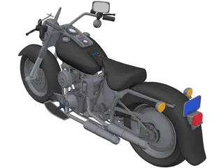 Harley-Davidson Fatboy 3D Model preview