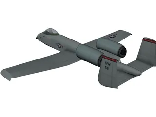 A-10 Thunderbolt II 3D Model preview