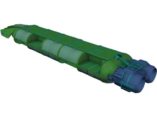 Cylon Tanker 3D Model preview