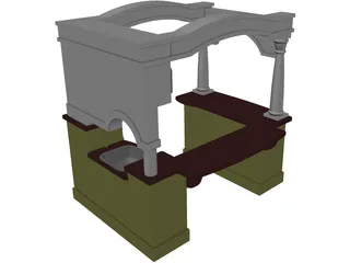 Kitchen Playhouse 3D Model preview