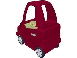 Coupe Toy Car 3D Model preview