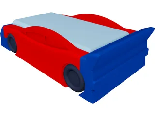 Race Car Bed 3D Model preview