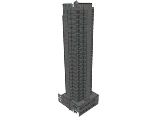 HK Residential Tower 3D Model preview
