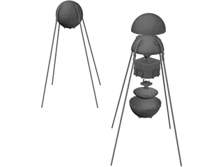 Sputnik Satellite 3D Model preview