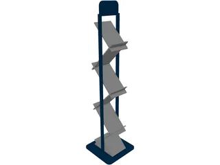 Broschure Stand 3D Model preview