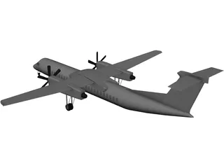 Bombardier Q400 3D Model preview