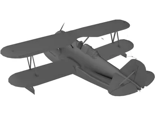 Grumman J2F Duck 3D Model preview