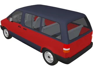 Ford Aerostar XLT Van (1994) 3D Model preview