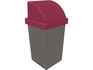 Rubbish Bin 3D Model preview