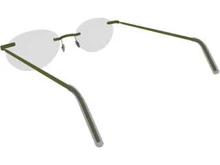 Glasses Woman 3D Model preview