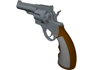 Smith and Wesson Revolver 3D Model preview
