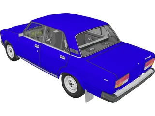 VAZ 2107 3D Model preview