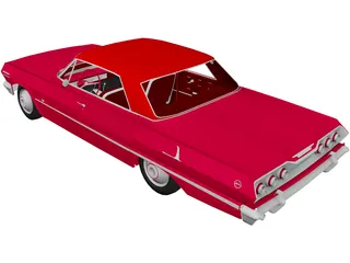 Chevrolet Impala 2-door (1963) 3D Model preview