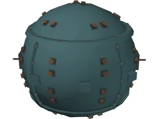 Trinity Atomic Bomb 3D Model preview