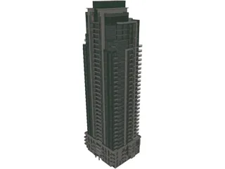Condo Building 3D Model preview