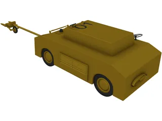 Plane Tug 3D Model preview