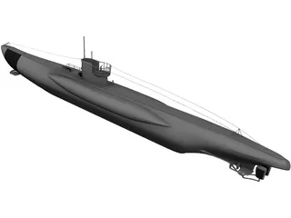 U boot VII 3D Model preview