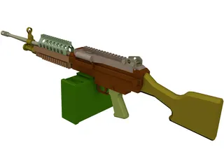 M249 3D Model preview