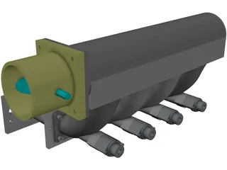 Honda CRX-Civic 84-87 Performance Intake Manifold 3D Model preview