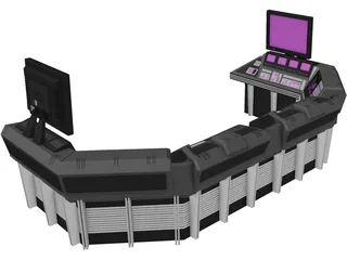 Workstation Console 3D Model preview