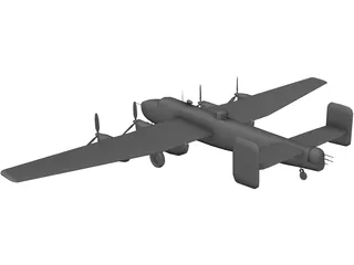 Handley Page Halifax B.III 3D Model preview