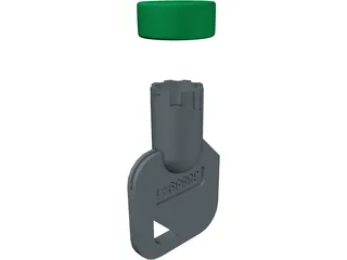 Generic Tubular Key and Keyhole 3D Model preview