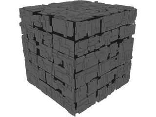Borg Cube 3D Model preview