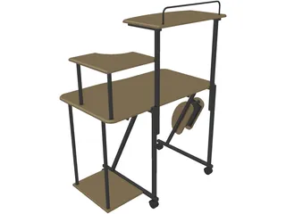 Desk Computer 3D Model preview