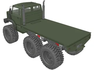 Military Truck 6x6 3D Model preview