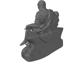 Pieta di Michelangelo 3D Model preview
