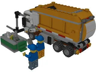 LEGO City Garbage Truck 3D Model preview