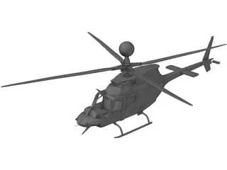 Bell OH-58 3D Model preview