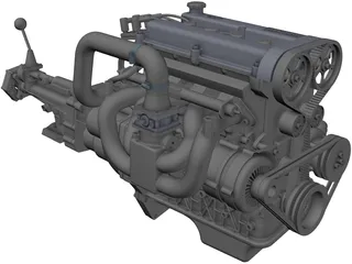 Ford Zetec Engine 3D Model preview