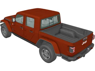 Jeep Gladiator Rubicon (2020) 3D Model preview