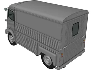 Citroen H Van (1980) 3D Model preview