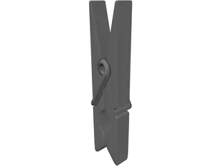 Clothespin Spring 3D Model preview